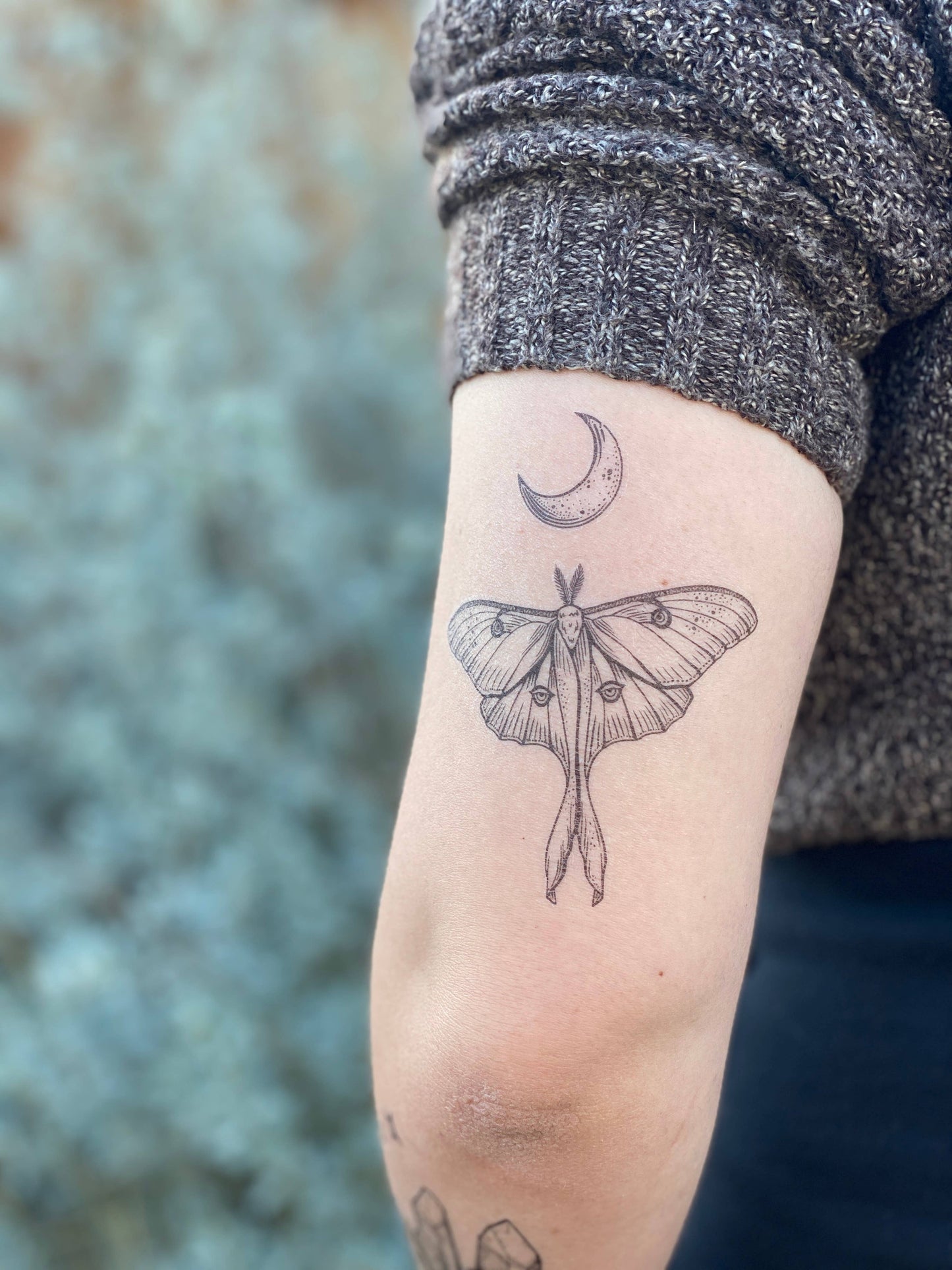 Luna Moth Temporary Tattoo: 1-Pack