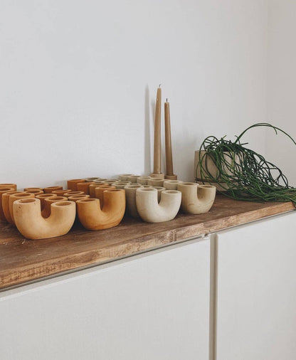 Rising Candle Holder: Terracotta
