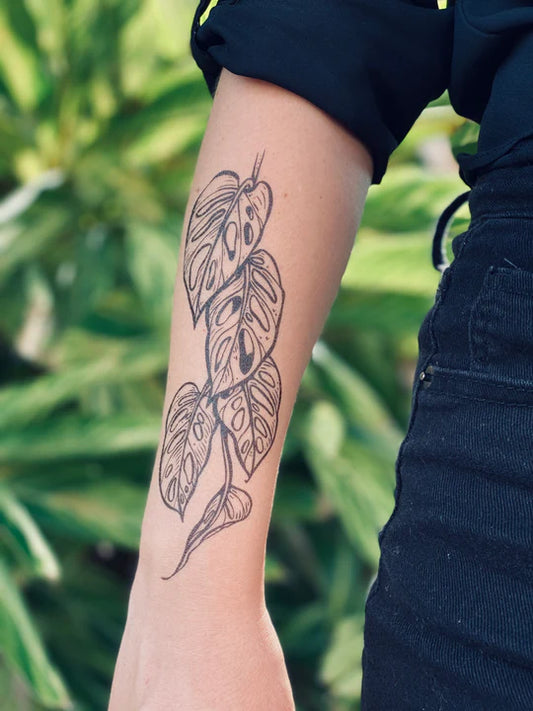 Monstera Temporary Tattoo