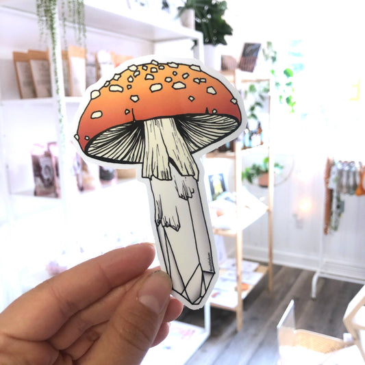 Stickers Waterproof Vinyl - Mushroom Crystal