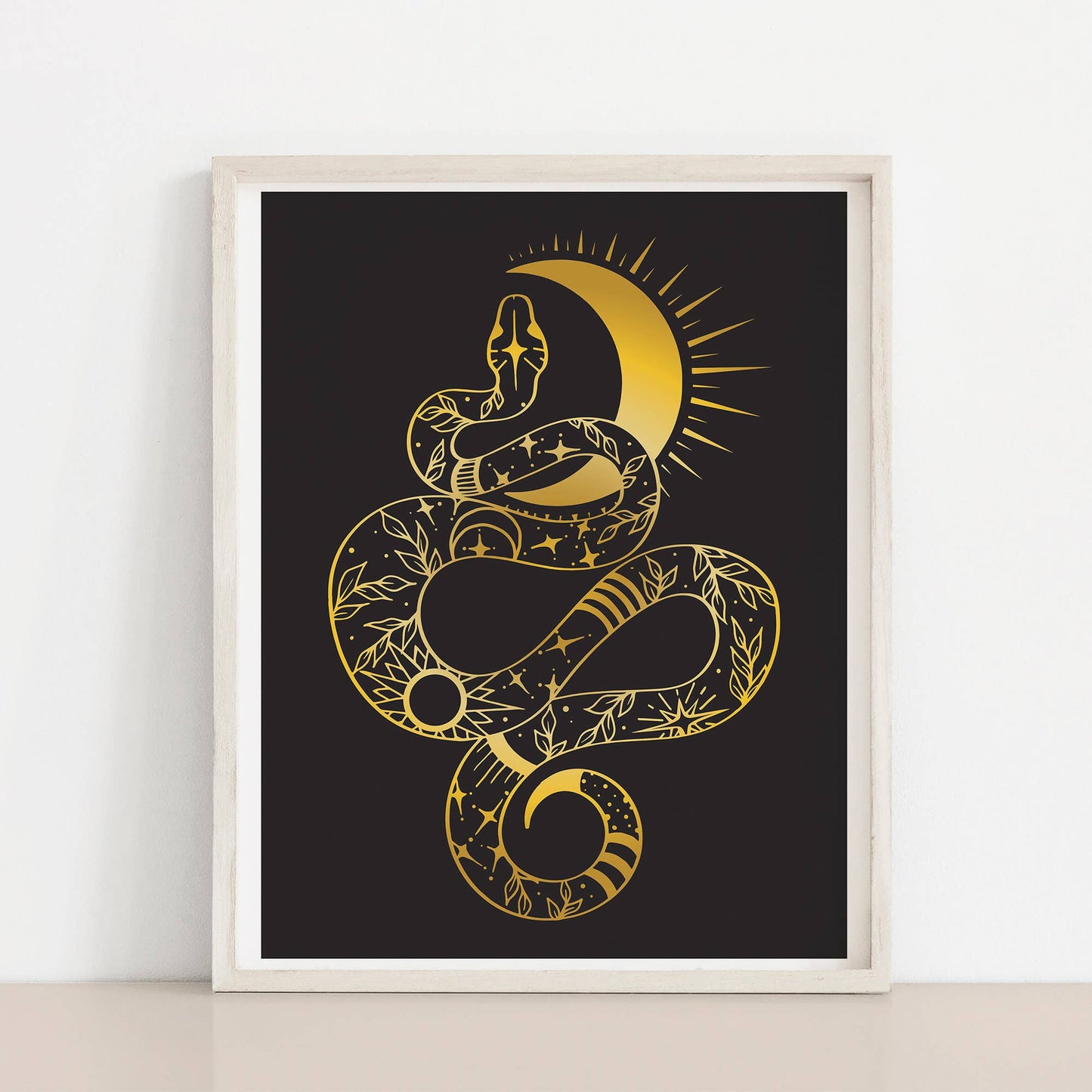 8.5 x 11 Lunar Snake Dark Art Print